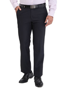 Park Avenue - Regular Fit Solid Black Formal Trouser