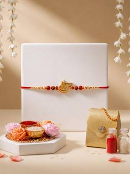 ADIVA - Handmade Kalash Rudraksha Rakhi Gift Set