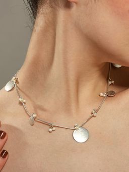 VENI - Brass Silver-Plated Layered Necklace