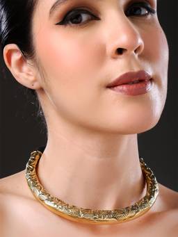 VENI - Brass Silver-Plated Oxidised Necklace