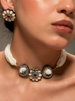 VENI - Gold-Plated Jadau Jewellery Set