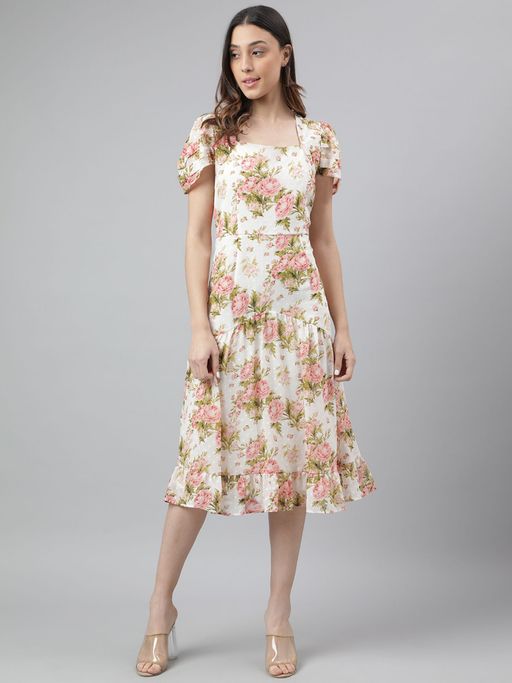 white christmas dresses V-neck Loose Fit Leopard Half Sleeve Casual Women Midi Dress – Come4Buy  eShop main image 1