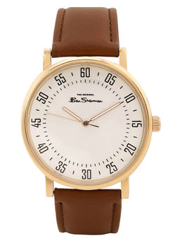 Ben Sherman - White Dial Analog Watch for Men - BS093BR (M)