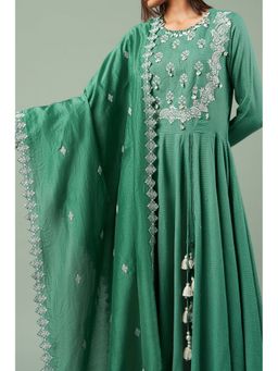 Inej - Green Booti Dupatta