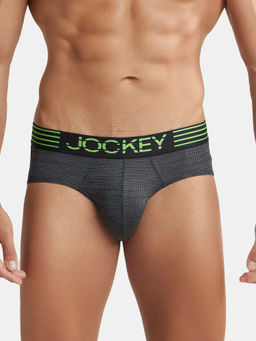 Jockey - MM04 Men Microfiber Mesh Elastane Active Wear Brief - Black
