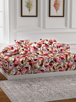 ARRABI - Multi Graphic Handwoven Chenille Diwan Set of 6 (Double)