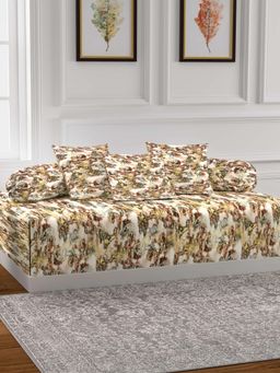 ARRABI - Multi Graphic Handwoven Chenille Diwan Set of 6 (Double)