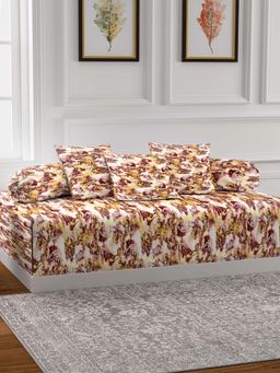 ARRABI - Multi Graphic Handwoven Chenille Diwan Set of 6 (Double)