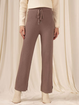 Xpose - Women Ginger Wide Leg Knitted Broad Rib Trouser