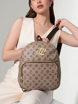 Lavie Signature - Womens Khaki Printed Conway Backpack (M)