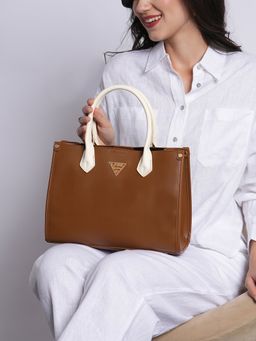 Lavie Signature - Dark Tan Womens LS Trinidad 3C Box Satchel Bag (M)