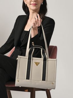 Lavie Signature - Beige Womens Columbus 3C Satchel Bag (M)