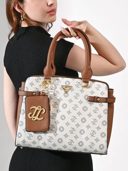 Lavie Signature - Brown Womens Mono Napa Satchel Bag (M)