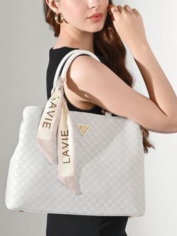 Lavie Signature - White Womens Provo 3C Large Satchel Bag (L)