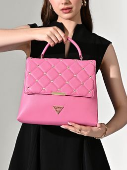 Lavie Signature - Pink Womens Stud Gary Satchel Bag (M)