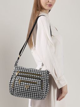 Lavie Signature - Black & White Womens Tucson 7C Sling Bag (L)