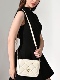 Lavie Signature - White Womens Stud Morono Sling Bag (S)