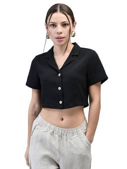 WOODS - Black Solid Shirt