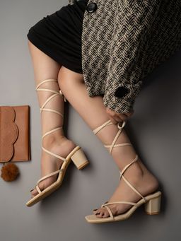 Shoetopia - Women Beige Heels