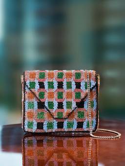 Accessorize London - Womens Multi Aeron Geo Beaded Chain Bag