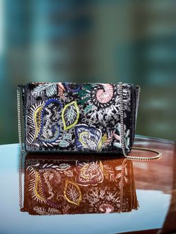 Accessorize London - Womens Multi Bryan Paisley Fold Over Clutch
