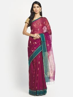 Fabindia - Cotton Silk Chanderi Saree without Blouse