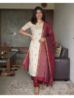 Gahan - Womens Viscose Straight Printed Kurta and Pant with Dupatta