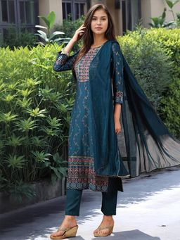 Gahan - Womens Kerocin Rayon Blend Kurta with Pant & Dupatta