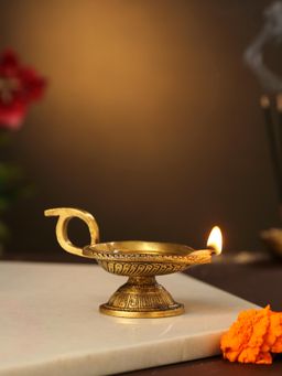 Revive Home - Brass Diya Paan Leaf Shape