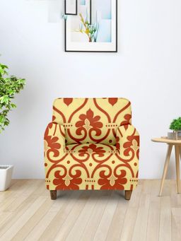 Cortina - Single Seater Polyester Stretchable Universal Sofa Cover Multi-Color