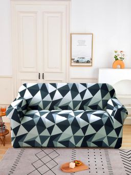Cortina - Two Seater Polyester Stretchable Universal Sofa Cover Multi-Color