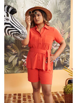 NeceSera - Mini Waffle Red Safari Bermuda (Set of 3)