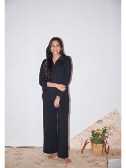 NeceSera - Black Modal Button Down Pajama (Set of 2)