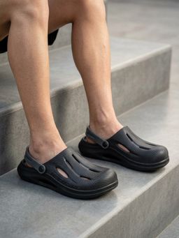 Red Tape - Men Black EVA Comfort Clogs