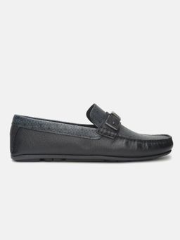 Tommy Hilfiger - Men Navy Blue Leather Loafers