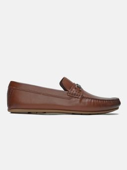 Tommy Hilfiger - Men Brown Leather Loafers