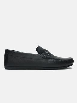 Tommy Hilfiger - Men Black Leather Loafers
