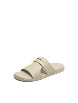 Rare Rabbit - Men Jaxa Cream Leather Sandals