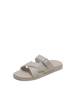Rare Rabbit - Men Pluxi Beige Leather Sandals