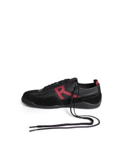 Rare Rabbit - Men Sugoi Membo Black Leather Sneakers