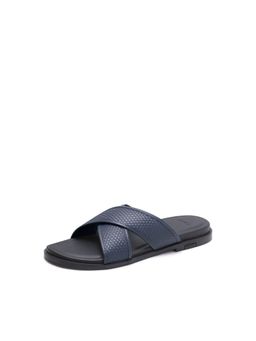 Rare Rabbit - Men Trev Navy Blue Leather Sandals