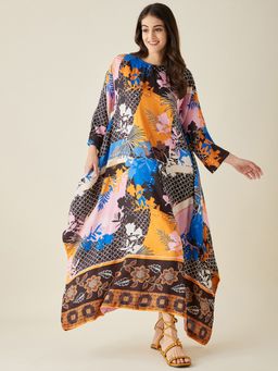 The Kaftan Company - Abstract Modal Handkerchief Hem Lounge Dress