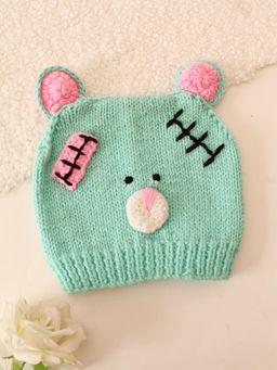 Woonie - Green Handmade Teddy bear Design Beanie