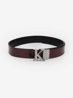 Calvin Klein - Solid Brown Leather Classic Belt
