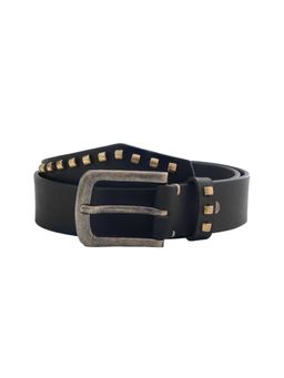Aditi Wasan - Black Genuine Leather Studded Belt