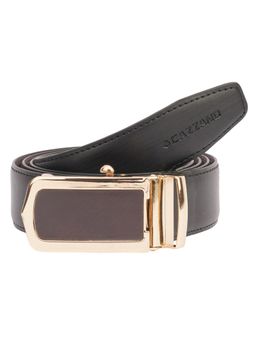 CAZZANO - Men PU Reversaible Slider Buckle Belt - Black