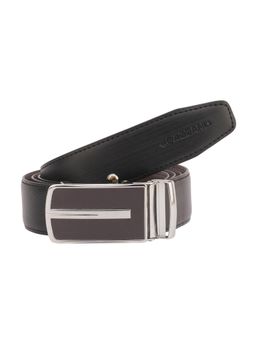CAZZANO - Men PU Reversaible Slider Buckle Belt - Black