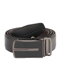 CAZZANO - Men PU Reversaible Slider Buckle Belt - Black