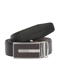 CAZZANO - Men PU Reversaible Slider Buckle Belt - Black