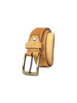 Celtic - Unisex Premium Tan Hairon Leather Belt